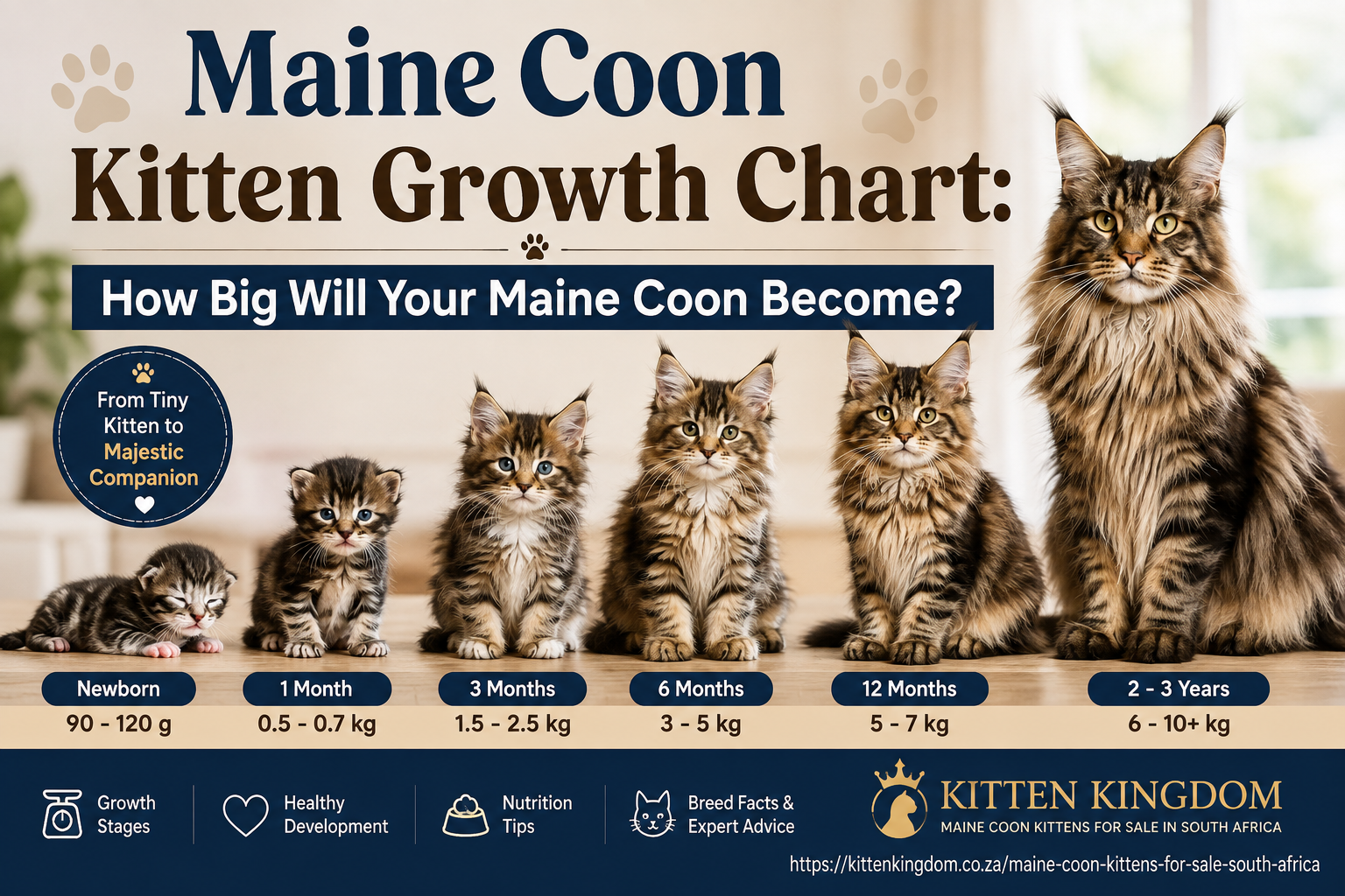 Maine Coon Kitten Growth Chart: How Big Will Your Maine Coon Become?